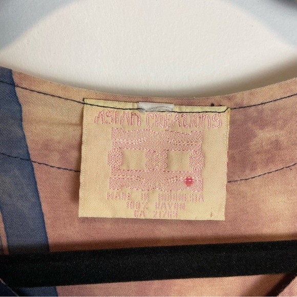 VTG Asian creations abstract button down shirt cardigan - Picture 8 of 11